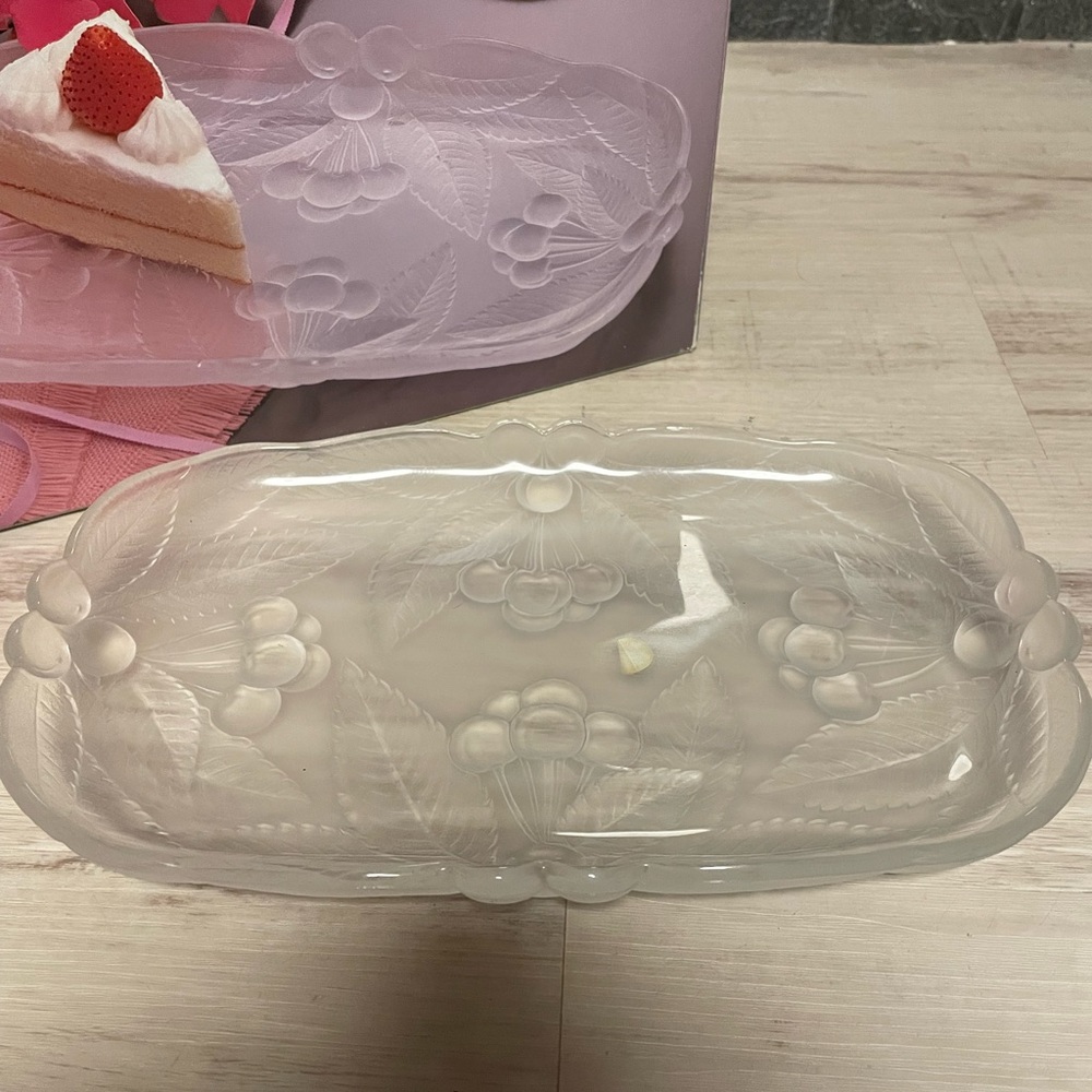 Mikasa Crystal Frosted Glass Serving Platter